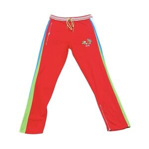 Akoo Red Sweatpants Mens 3XL Flower Logo Streetwear Casual Pants‎